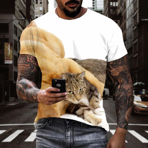 
tshirt animalshirt tee docile petsmen cat and dog art costume Cool
                