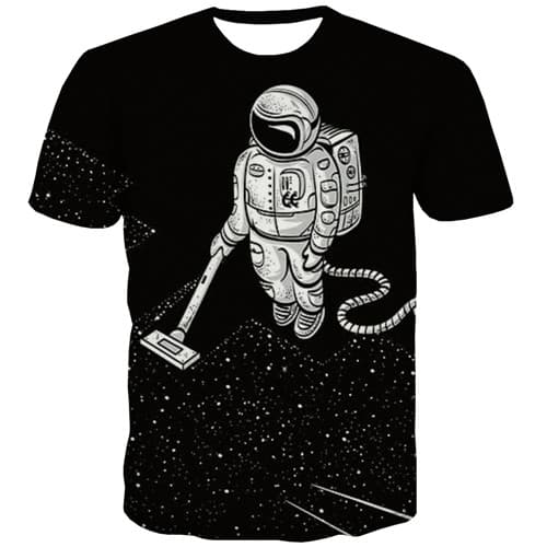 Alien T shirts Men Galaxy T-shirts 3d Black Shirt Print Harajuku T shirts Funny Gothic Tshirts Casual Short Sleeve Hip hop Mens - KYKU