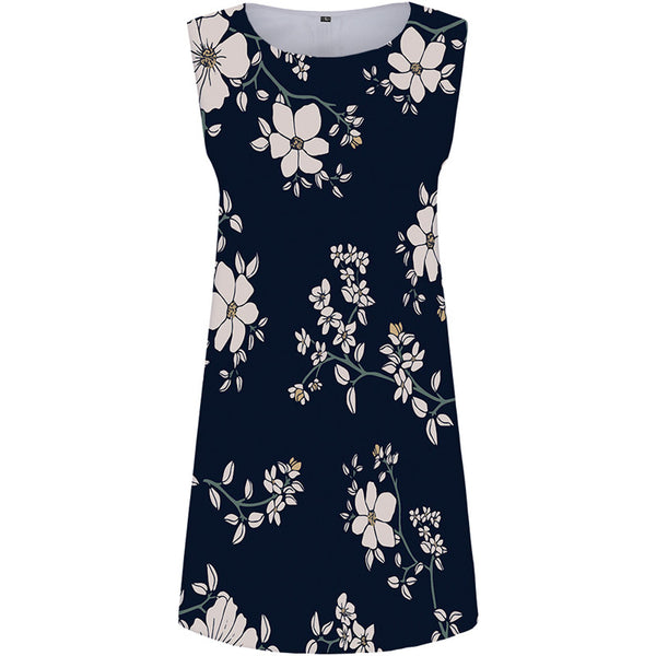 Plum Blossom Dress Women Retro Boho Leaves Short Womens Clothing Tassel