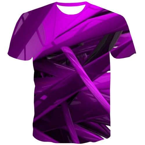 Purple T shirts Men Casual Shirt Print Geometric Tshirt Anime Psychedelic Tshirts Novelty Graphic Tshirts Casual Short Sleeve - KYKU