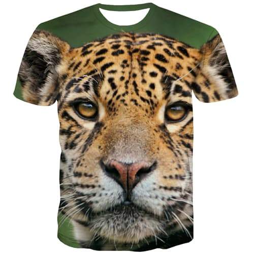 Animal T-shirt Men Tiger T-shirts Graphic Funny Tshirt Printed Street Tshirts Cool Harajuku Shirt Print Short Sleeve Full Print - KYKU