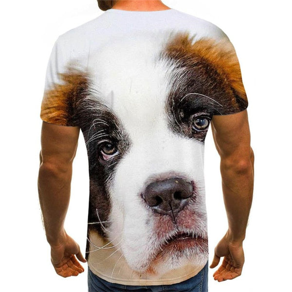 
t shirts dog Puppy Cute animal 3D tshirt art costume big Smart dogs men's Casual
                