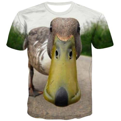 Duck T-shirt Men Animal Tshirt Anime Funny T-shirts 3d Harajuku Tshirts Casual Lovely Tshirts Cool Short Sleeve summer Mens Tops - KYKU