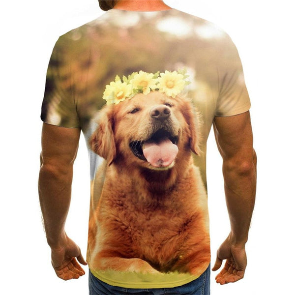 
Golden Retriever dog tshirt Cool Puppy Cute Pets Cool man art costume big Smart dogs
                