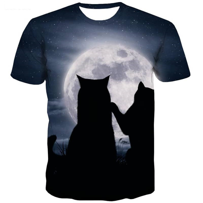 kitten tshirt cat shirt tee pet men Cool art costume
