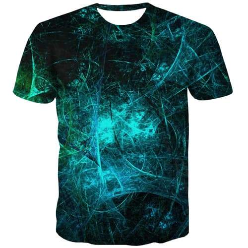 Psychedelic T-shirt Men Art T-shirts 3d Galaxy Space Tshirts Casual Harajuku T shirts Funny Gothic Tshirts Cool Short Sleeve - KYKU