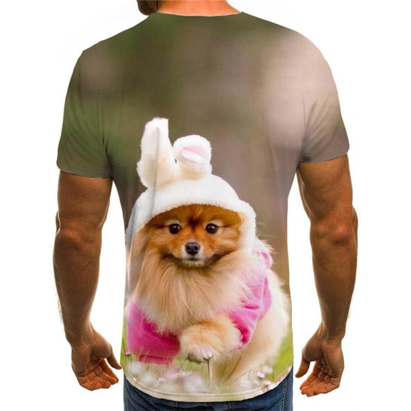 
dog tshirt Puppy Cute animal clothing Cool male art costume big Smart dogs
                