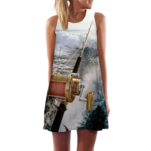 Fish Dress Women Fisherman Sundress Wave Office Metal Party Fishing Sexy Womens Clothing Tassel | 3d T Shirts Online kykuclothing.com Fish Dress Women Fisherman Sundress Wave Office Metal Party Fishing Sexy Womens Clothing Tassel | 3d T Shirts Online kykuclothing.com