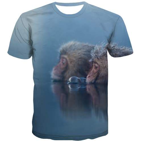 Monkey T shirts Men Animal Tshirts Casual Hilarious T-shirts 3d Harajuku Tshirts Cool Leisure Tshirt Printed Short Sleeve - KYKU