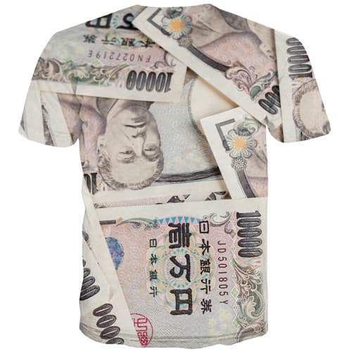 
Japan Yen T shirts Men Japan T-shirts Graphic Money T-shirts 3d Harajuku Tshirt Printed Abstract Tshirts Casual Short Sleeve - KYKU
                