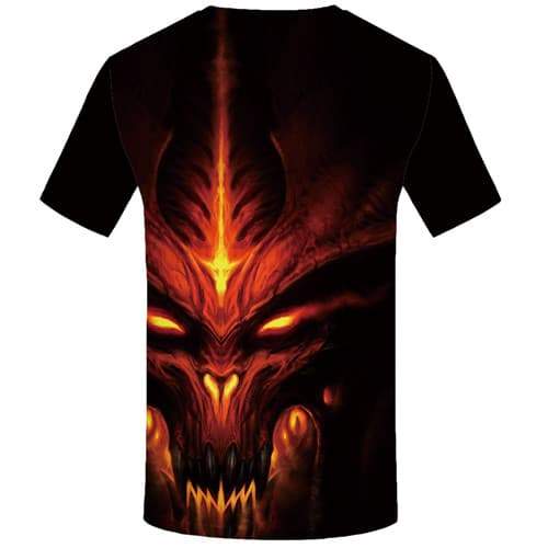 
Skull T-shirt Men Black Shirt Print Gothic Tshirts Novelty Flame T-shirts Graphic Punk T-shirts 3d Short Sleeve T shirts Unisex - KYKU
                