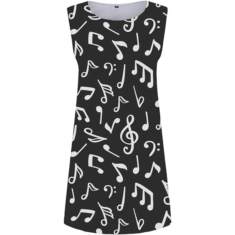 Music Dress Women Black Sundress Band Boho Womens Clothing Tassel