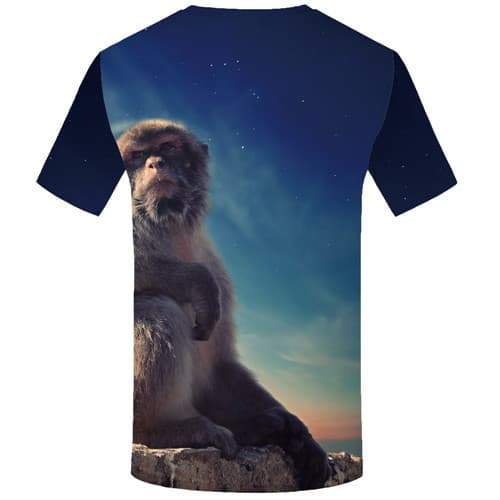 
Monkey T shirts Men Galaxy Space T shirts Funny Animal T-shirts 3d Mountain Tshirts Casual Nebula Shirt Print Short Sleeve - KYKU
                