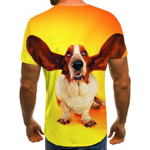 
t shirt dog Puppy Cute animal Print clothes Cool big Smart dogs male art costume
                