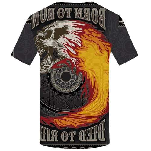 
Skull T shirts Men Flame T shirts Funny Mechanical Tshirts Novelty Motorcycle Tshirt Anime Gray Shirt Print Short Sleeve Fashion - KYKU
                