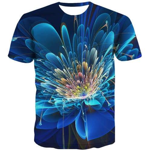 Psychedelic T shirts Men Harajuku Tshirt Printed Colorful T-shirts 3d Geometric Shirt Print Cartoon Tshirts Casual Short Sleeve - KYKU