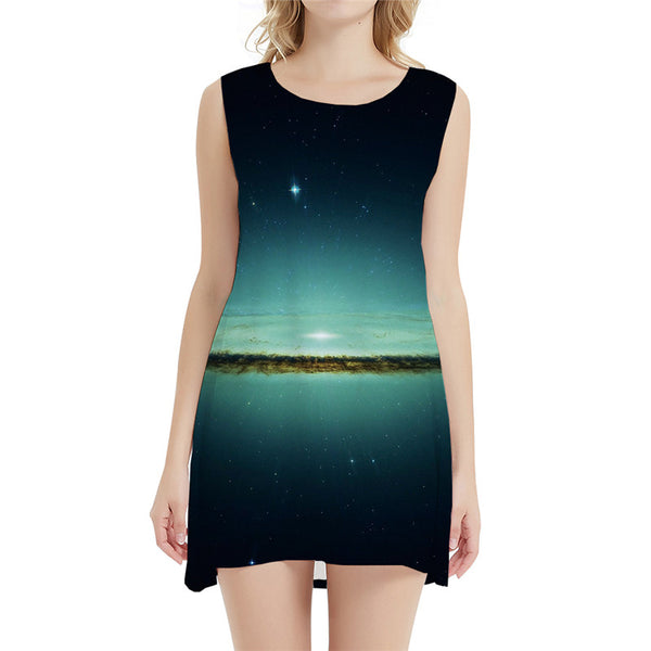
Galaxy Dresses Women Lightning Bodycon Dress Space Vestido Sexy Vortex 3d Print Nebula Halter Sleeveless Womens Clothing
                