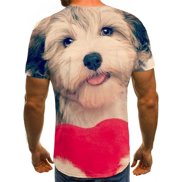 
dog shirt Funny 3D t shirt Puppy Cute Pets Cool art costume big Smart dogs men
                