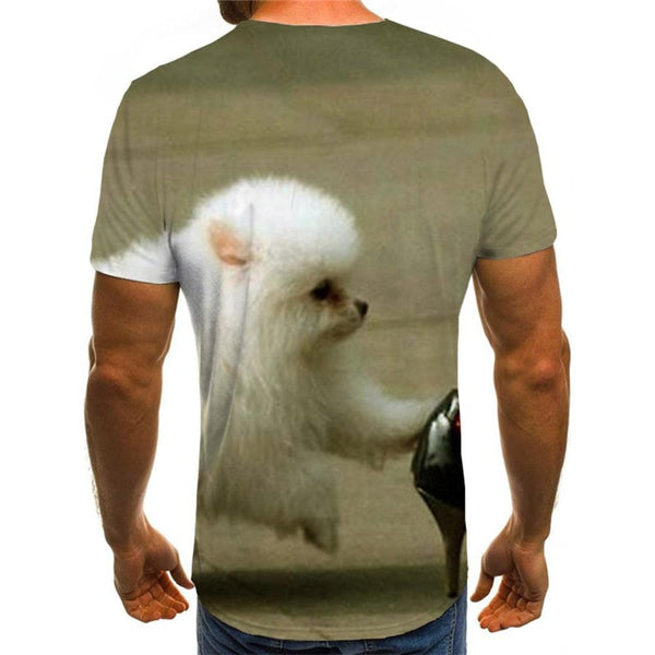 
t shirts Little White dog clothing Puppy Cute animal man art costume big Smart dogs Casual
                