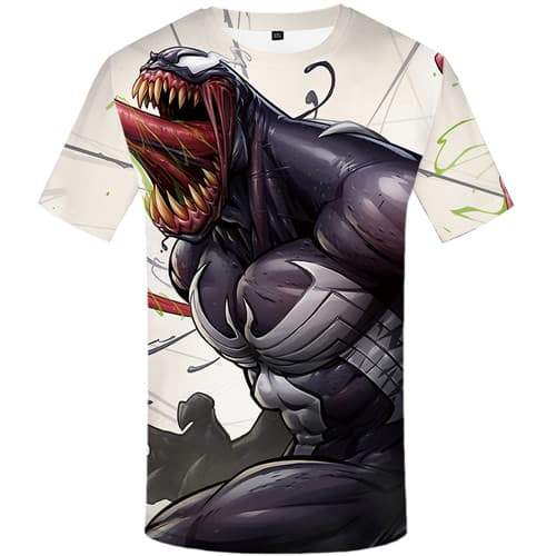 Venom T-shirt Men Skull Tshirt Printed War Tshirts Cool Muscle Tshirts Novelty Short Sleeve Fashion Mens Tops Style Big Size - KYKU