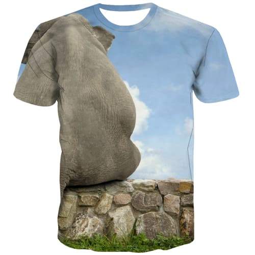 Animal T shirts Men Funny Tshirt Printed Funny Tshirts Novelty Kangaroo Tshirt Anime Harajuku Shirt Print Short Sleeve Hip hop - KYKU