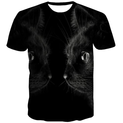 Animal T shirts Men Lovely Tshirt Anime Hip Hop Tshirts Novelty Black Tshirt Printed Harajuku T-shirts 3d Short Sleeve Hip hop - KYKU