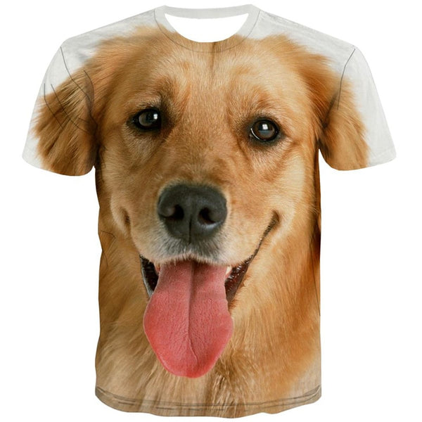 
shirts Golden Retriever dog t shirt 3D Puppy Cute Pets men Casual big Smart dogs art costume
                