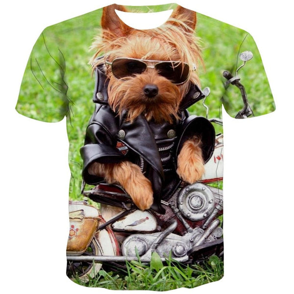 
dog shirt Puppy Cute animal tee shirt big Smart dogs Casual art costume male
                