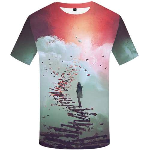 Graffiti T-shirt Men Art T-shirts 3d Abstract Tshirts Casual Painting Tshirt Printed Harajuku Shirt Print Short Sleeve T shirts - KYKU