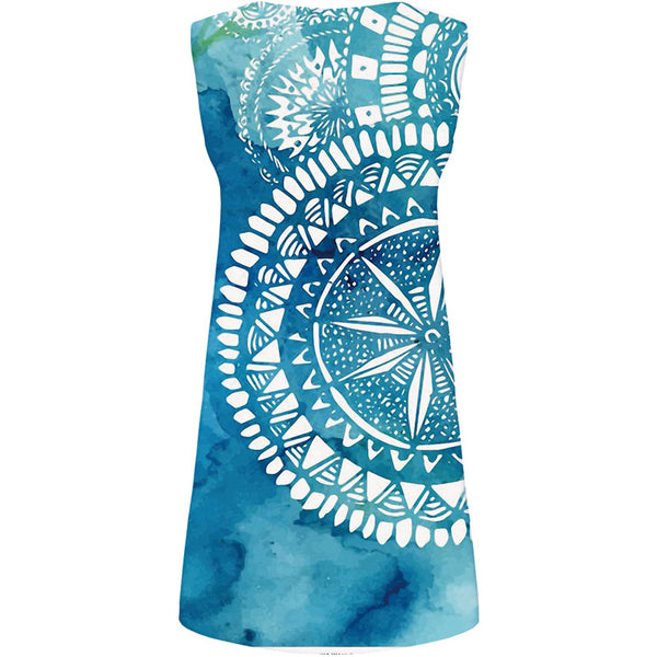 
Graphics Dress Women Green Boho Paint Beach Colorful Vestido Sexy Womens Clothing Vintage
                