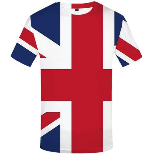 British Flag T-shirt Men United Kingdom Shirt Print Gothic T shirts Funny Harajuku Tshirt Printed Art Tshirts Casual - KYKU