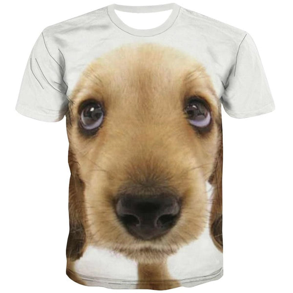 
tshirt dog Puppy Cute animal Funny 3D t shirt Cool outfits men big Smart dogs
                