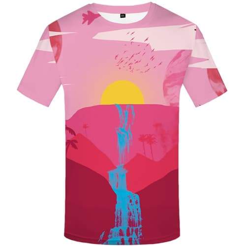 Galaxy Space T shirts Men Colorful Shirt Print Aurora Tshirts Novelty Nebula Tshirt Anime Ocean Tshirts Casual Short Sleeve - KYKU