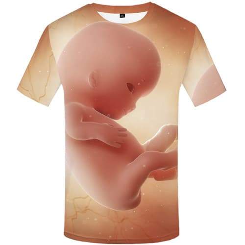 Baby T shirts Men Space Tshirt Anime Blood Tshirts Cool Love Shirt Print Harajuku Tshirts Novelty Short Sleeve Hip hop Unisex - KYKU