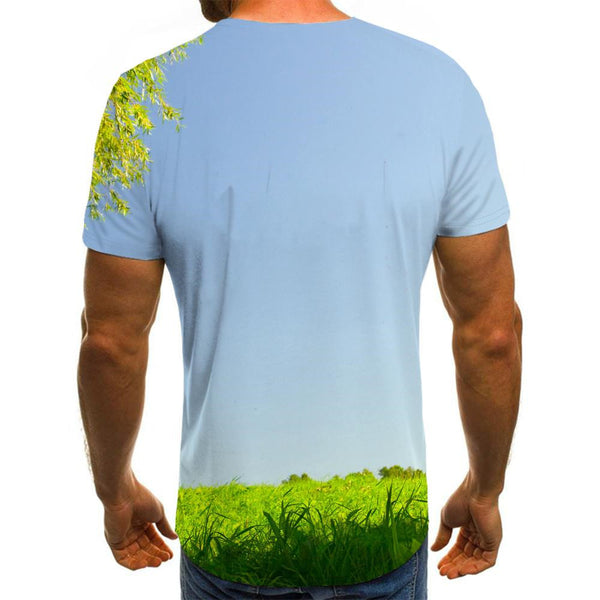 
Bicycle T shirt Men Lawn Funny T shirts Landscape T-shirts 3d Tree Tshirts Casual
                