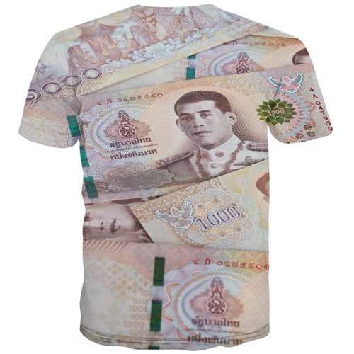 
Thai Baht T shirts Men Thailand Tshirts Cool Money T-shirts Graphic Geometric Tshirts Novelty Abstract Tshirt Printed - KYKU
                