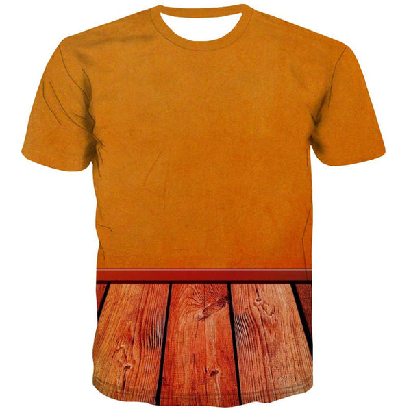 
orange floor wind tshirts 3D tshirt special texture Casual men different art costume
                