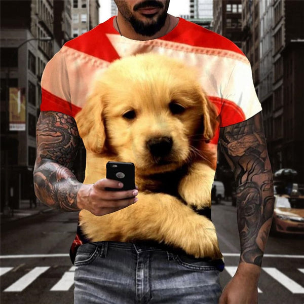 
shirt Golden Retriever dog Puppy Cute Pets Novelty 3D shirt big Smart dogs Cool man art costume
                