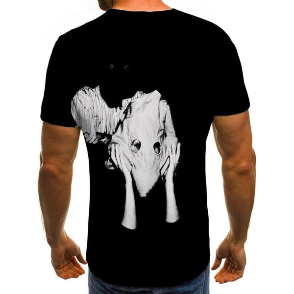 
Skull T-shirt Men Art Tshirts Casual Black T-shirts 3d Party Funny T shirts
                