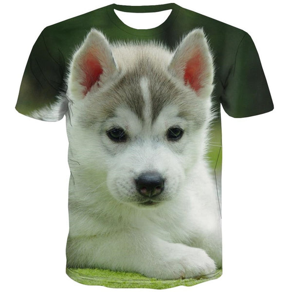 
Husky dog shirts Puppy Cute Pets t shirt 3D men Casual art costume big Smart Husky dogs
                