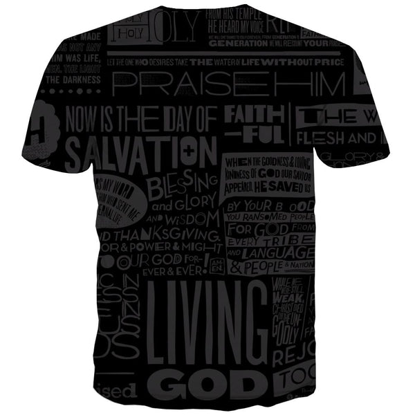 
black letters tshirt Hip hop tshirt 3D special texture Cool different art costume men
                