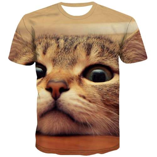 Animal T-shirt Men Galaxy Cat Tshirts Casual Lovely Tshirts Novelty Funny T shirts Funny Short Sleeve Full Print Men New O-neck - KYKU