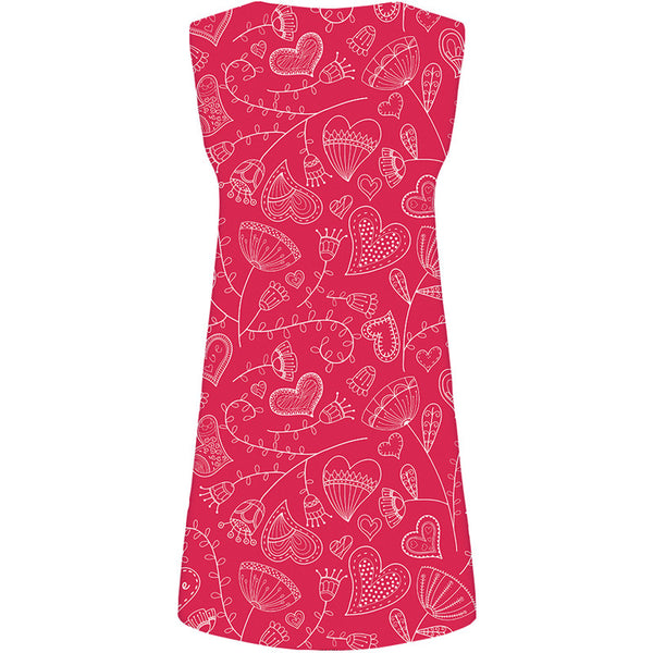 
Graphics Dress Women Flower Tank Pink Office Love Ladies Dresses Womens Clothing
                