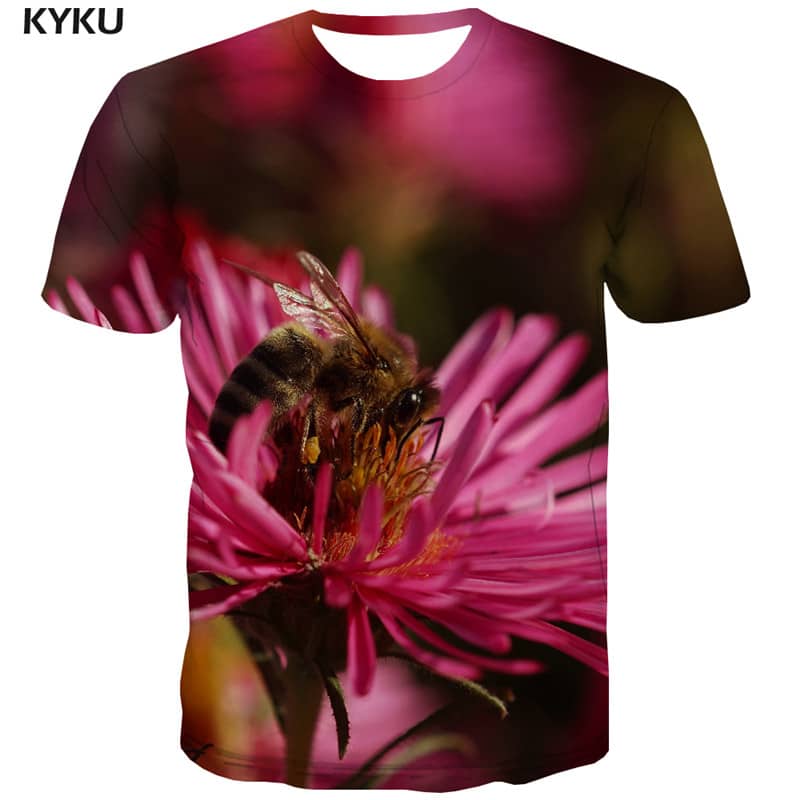 insect tshirt Casual shirt 3D plant men beautiful Casual art costume