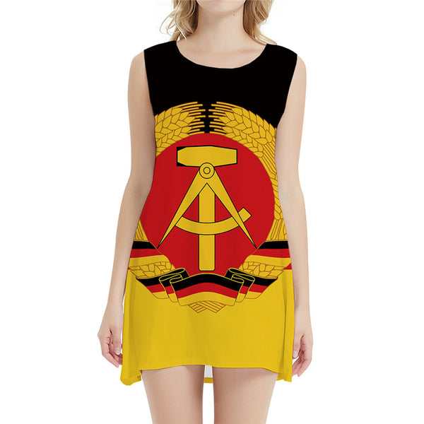 Geometric Dresses Women Germany 3d Print Flag Ladies Dresses Colorful Vestido Sexy Graphics Sundress Womens Clothing Club