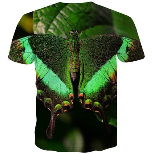 
Butterfly T shirts Men Animal T shirts Funny Lovely Tshirts Novelty Colorful T-shirts 3d Green Tshirts Casual Short Sleeve - KYKU
                