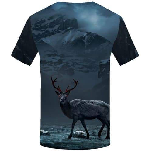 
Deer T shirts Men Mountain Tshirt Anime Animal Tshirts Novelty Gray Tshirts Casual Gothic Tshirt Printed Short Sleeve Hip hop - KYKU
                