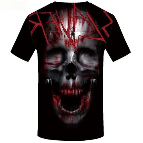 
Skull T shirts Men Blood Tshirt Anime War Tshirts Casual Black Tshirt Printed Short Sleeve Fashion Mens Tops Slim Big Size
                