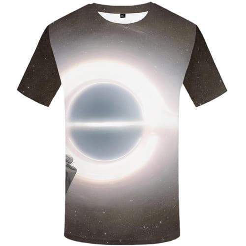 Galaxy T-shirt Men Space T-shirts 3d Black Hole Tshirt Anime Metal Shirt Print Harajuku Tshirt Printed Short Sleeve Full Print - KYKU