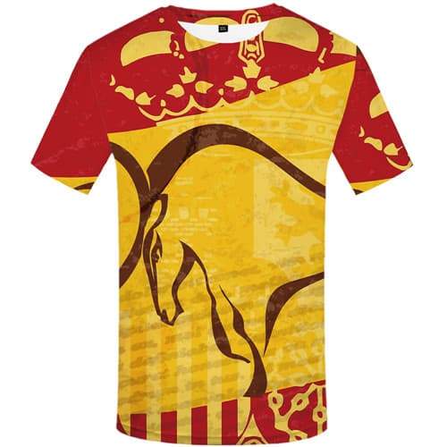 Spanish Flag T shirts Men Cattle Tshirt Anime Spain T shirts Funny Graffiti T-shirts Graphic Animal Tshirt Printed Short Sleeve - KYKU